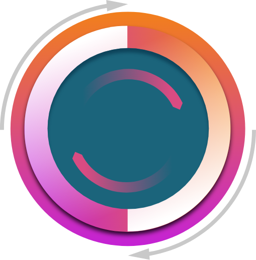 Spiralling package logo
